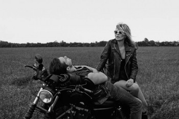 Kate Moss Plays Biker Chick in Ponystep Feature by Lasse Fløde Kate Moss Plays Biker Chick in Ponystep Feature by Lasse Fløde
