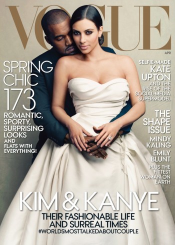 Kim Kardashian & Kanye West Cover Vogue as Bride & Groom Kim Kardashian & Kanye West Cover Vogue as Bride & Groom