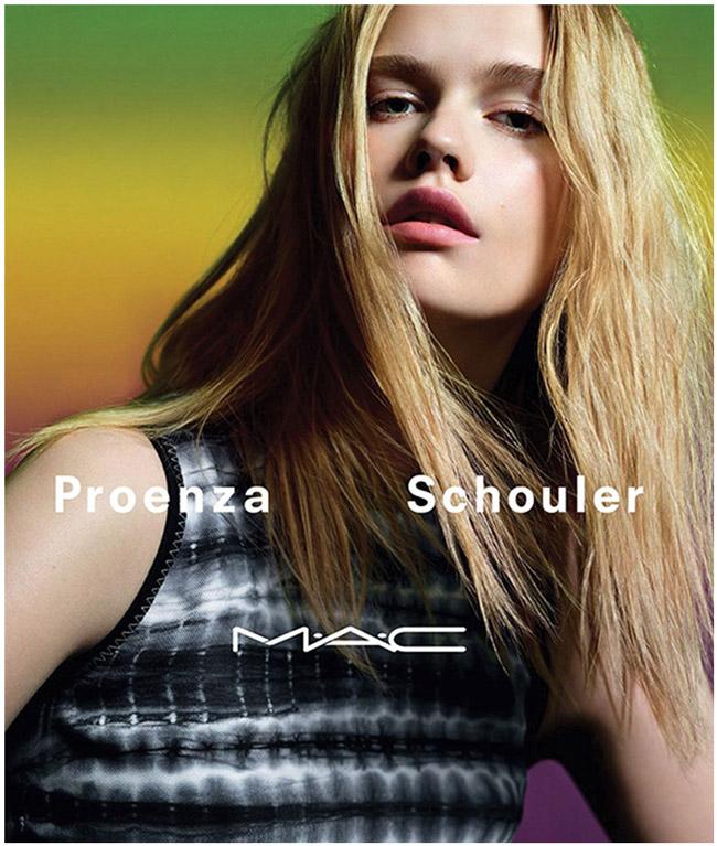 Model Stina Rapp Wastenson for MAC Cosmetics x Proenza Schouler line