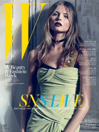 Magdalena Frackowiak Lands W Korea April 2014 Cover Magdalena Frackowiak Lands W Korea April 2014 Cover