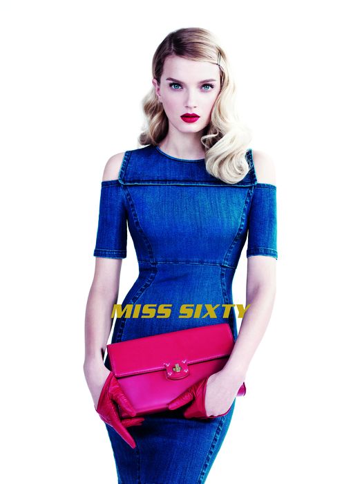 Lily Donaldson Dons Elegant Denim in Miss Sixty Spring '14 Ads