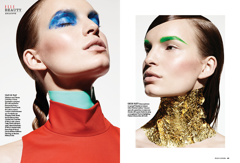 Nicola Haffmans Models Painted Beauty for Elle Canada Feature