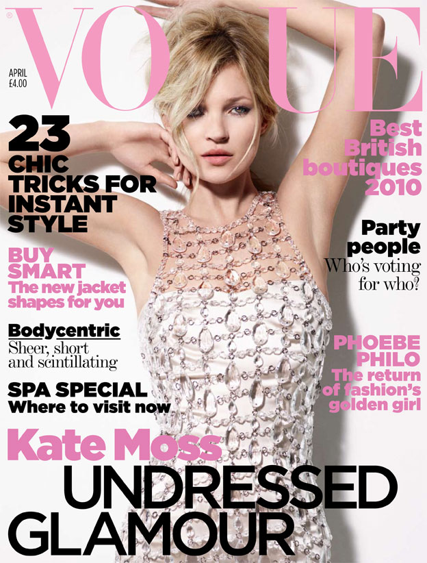 Kate Moss on Vogue UK April 2010 Cover / Image: Vogue.co.uk