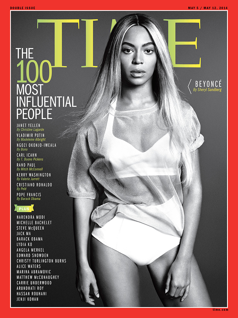 Beyonce on Time's 100 Most Influential People Cover