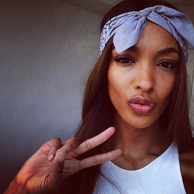 Jourdan Dunn rocks a bandana 