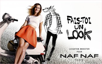 Leighton Meester Stars in Illustrated Naf Naf Spring 2014 Campaign