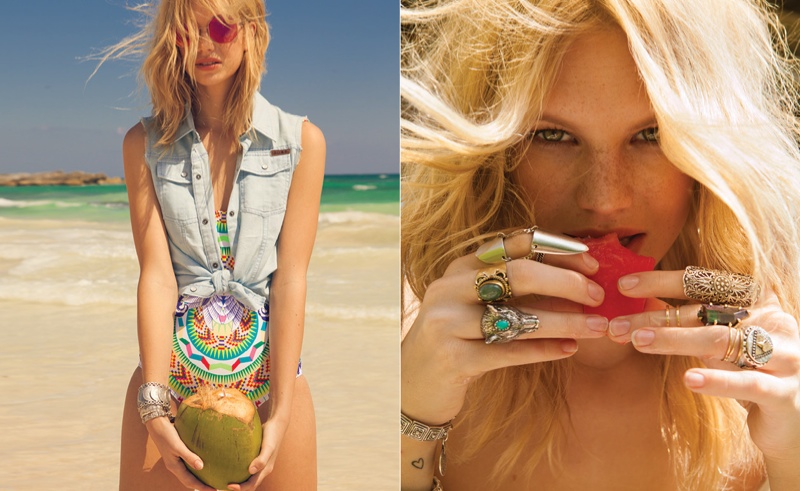 Nadine Leopold Hits the Beach for Foam's May-June Issue
