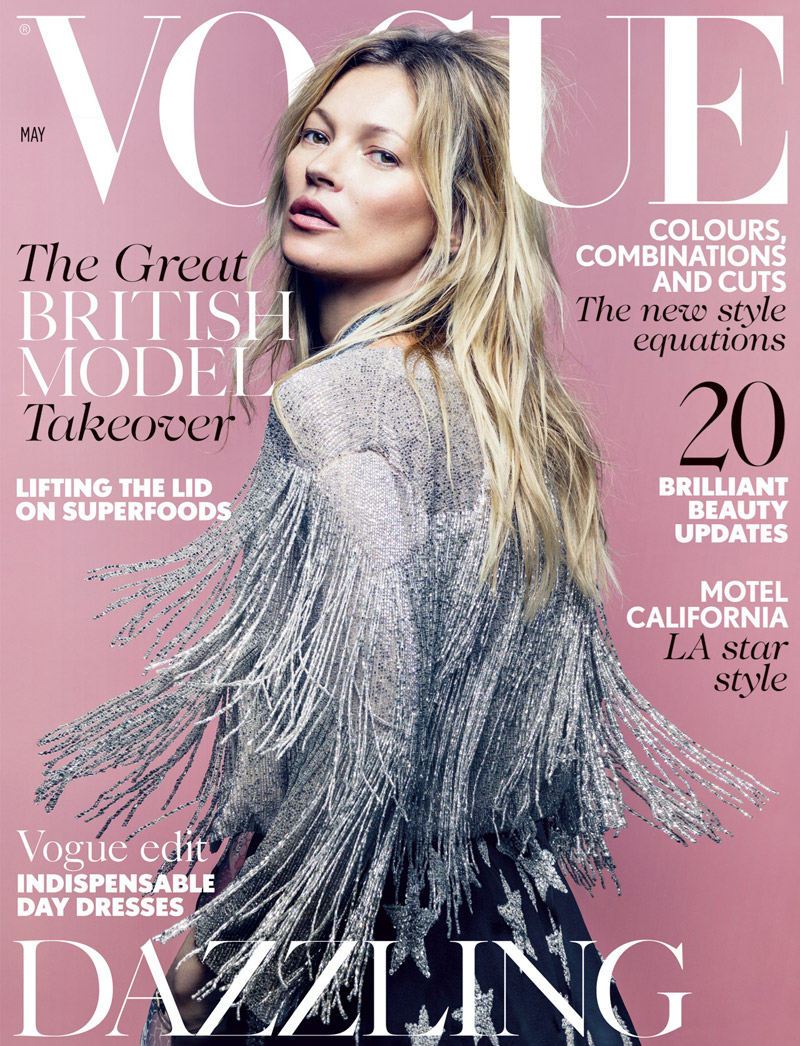 Kate Moss on Vogue UK May 2014 Cover