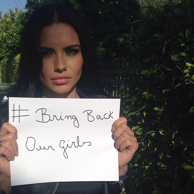 Cara, Adriana & Irina Participate in Bring Back Our Girls Campaign