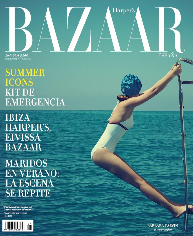 Barbara Palvin Goes Swimming for June Harper’s Bazaar Spain Cover