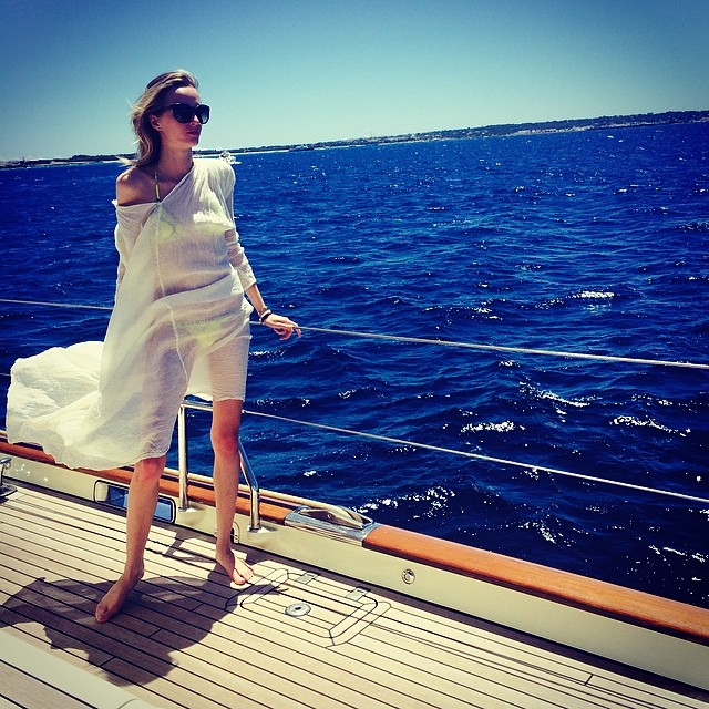 Daria Strokous enjoys the view in Ibiza 