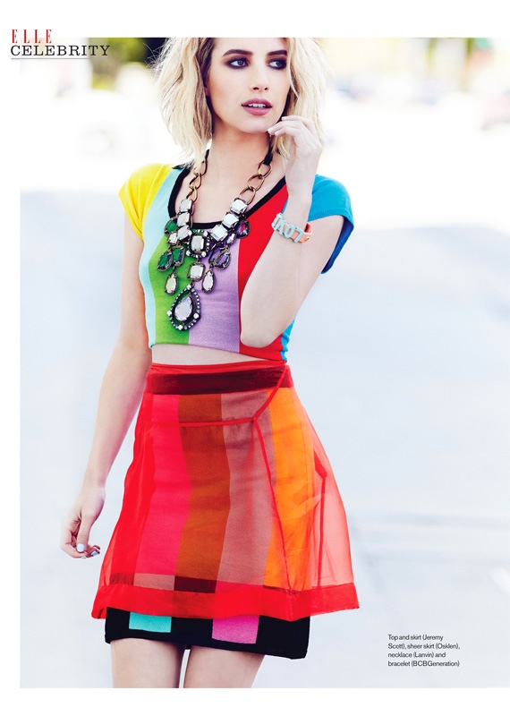 Emma Roberts Gets Colorful for Elle Canada Shoot by Max Abadian