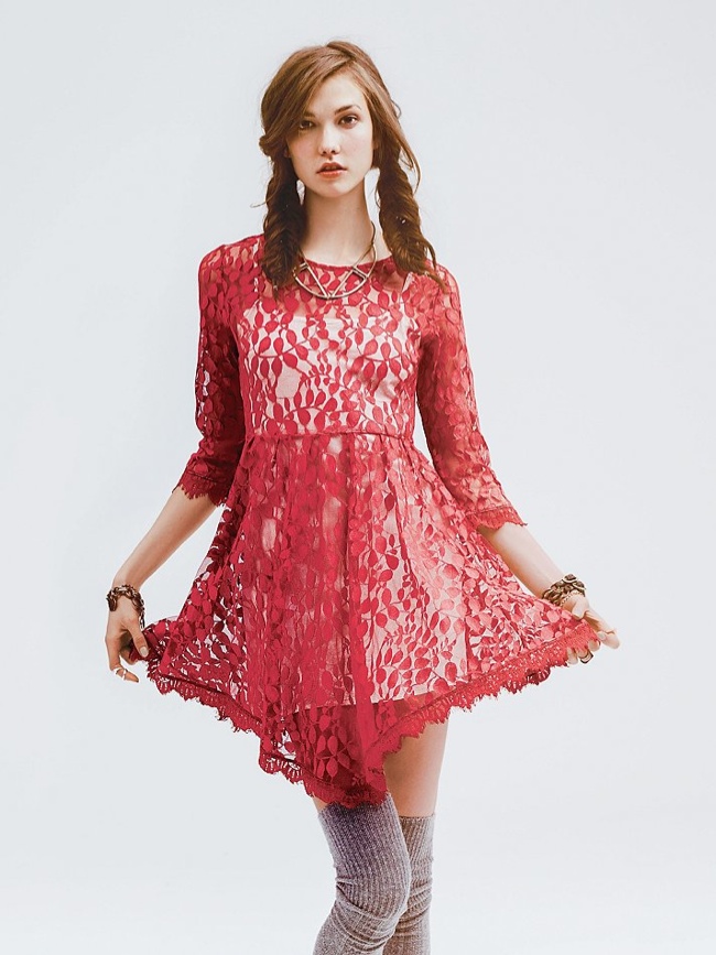 Floral Mesh Lace Dress available at Free People for $89.95