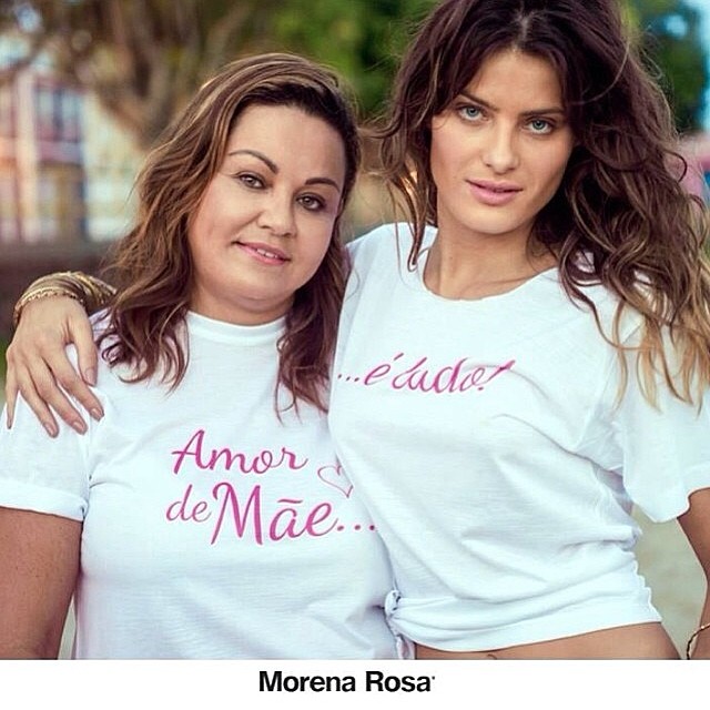 Isabeli Fontana and her mom for Mother's Day