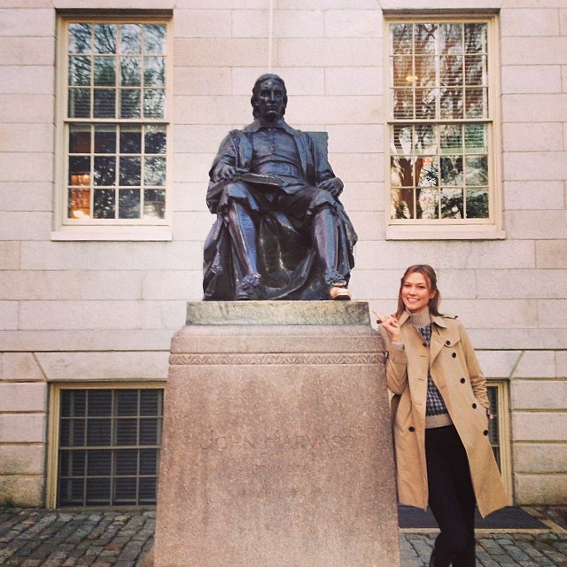 Karlie Kloss shares a snap from Harvard
