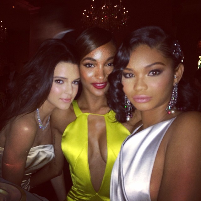 Kendall Jenner, Jourdan Dunn and Chanel Iman take an image together