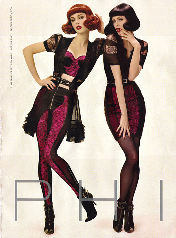 TBT | Coco Rocha & Karen Elson Get Retro in Phi’s Fall 2008 Ads