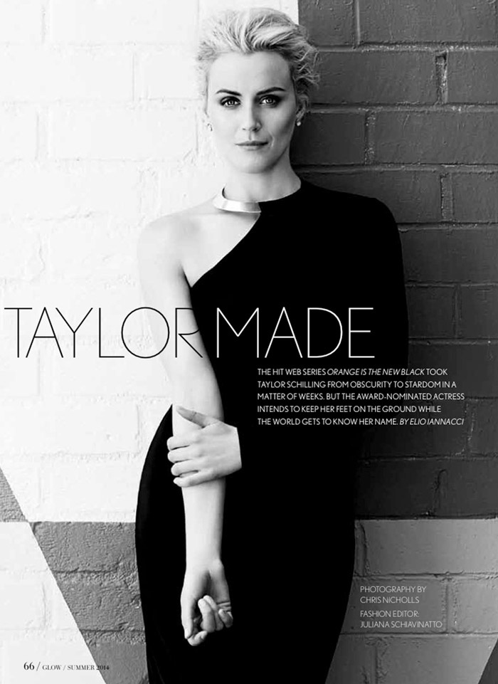 OITNB Star Taylor Schilling Gets Glam for Glow Shoot by Chris Nicholls