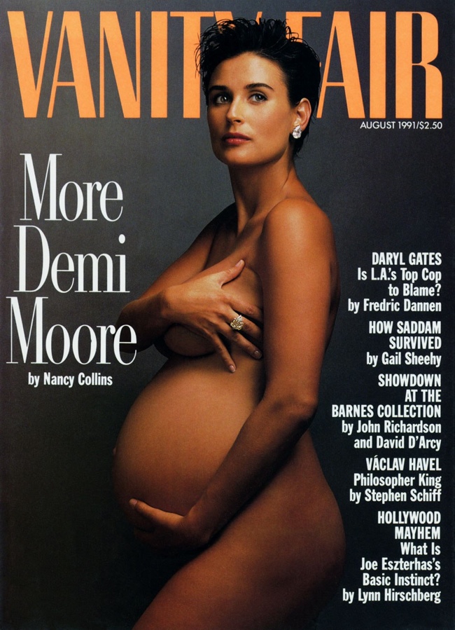 Demi Moore on Vanity Fair August 1991 Cover