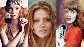 See famous models with red hair