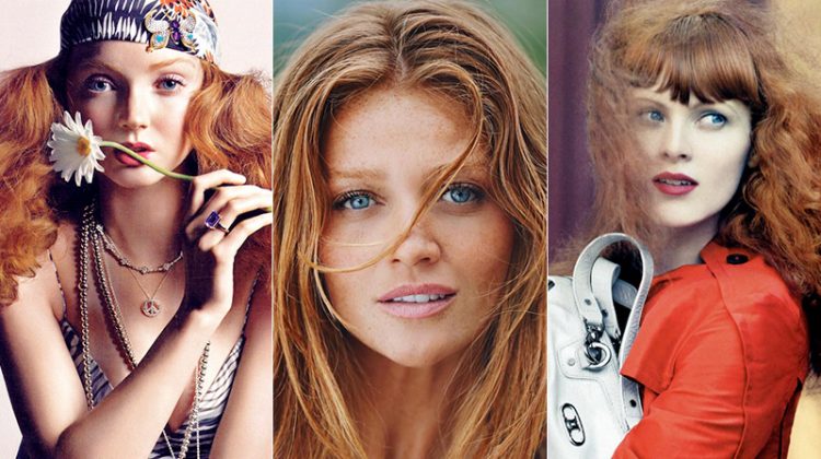 See famous models with red hair