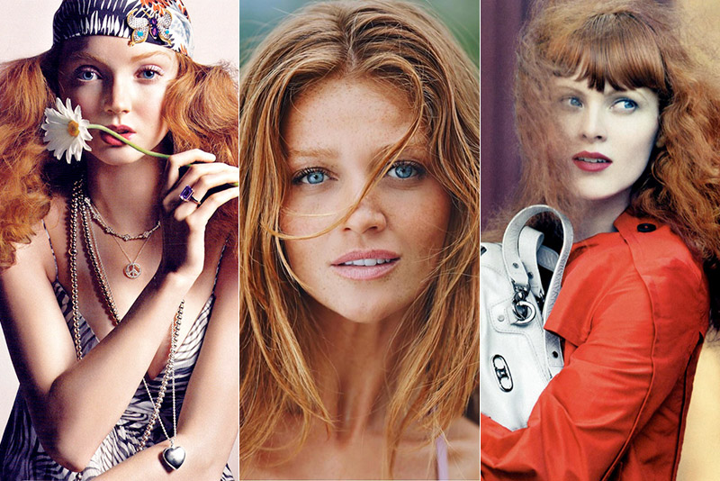 See famous models with red hair