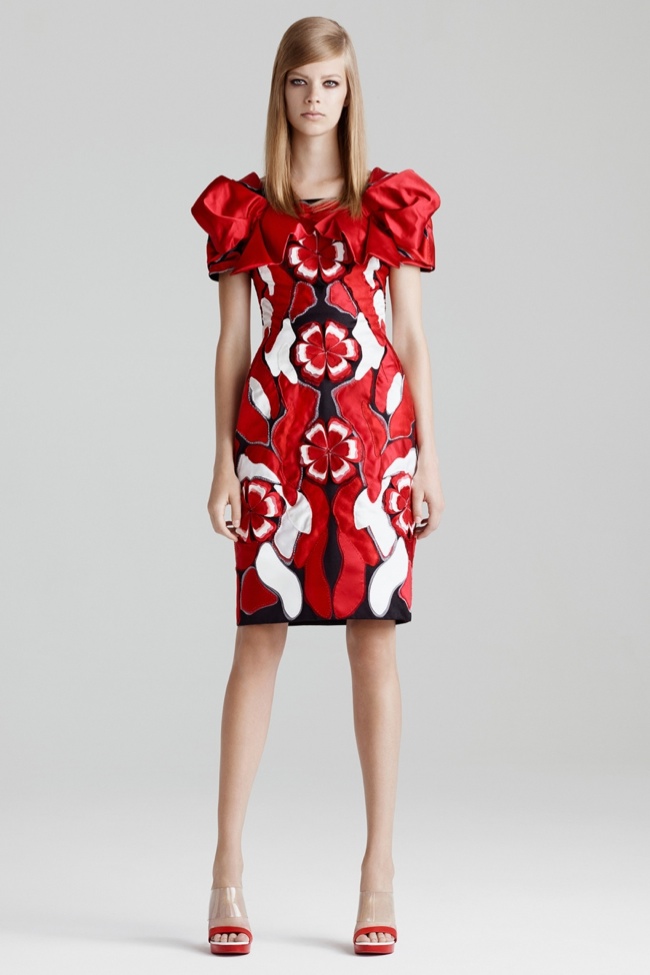 Alexander McQueen Does Leather, Prints & Tailoring for Resort 2015