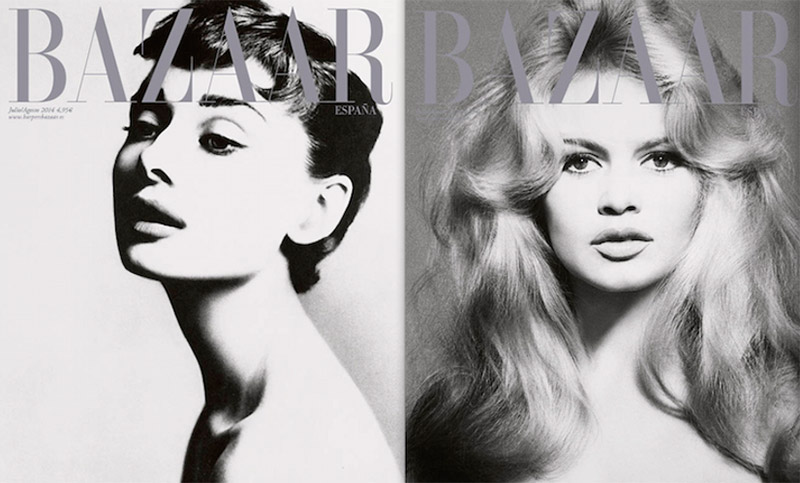 Bazaar Spain Tributes Richard Avedon with Audrey Hepburn, Brigitte Bardot, Elizabeth Taylor Covers