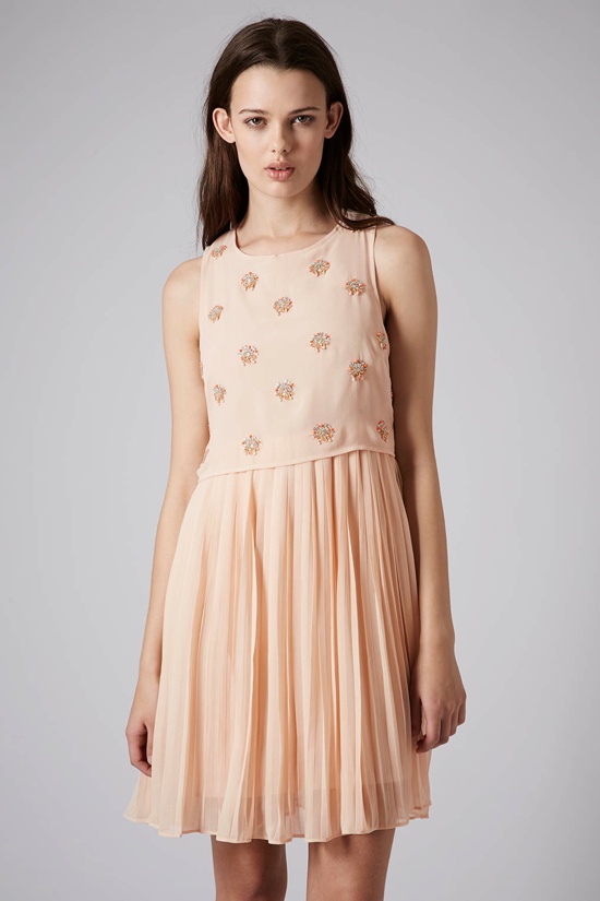 beaded-bodice-pleat-dress-topshop