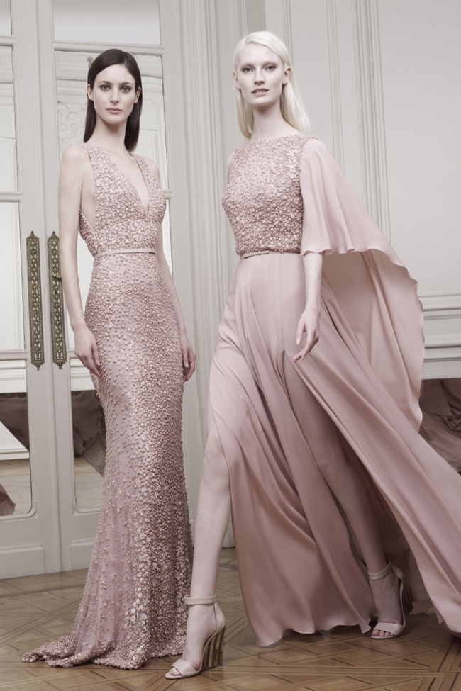 FORMAL LOOK: If you are attending a more formal wedding ceremony, then keep it classic with a long gown. These looks from Elie Saab bring some modern glamour with high slits and interesting necklines. Pair with a strappy heel for the ultimate statement.