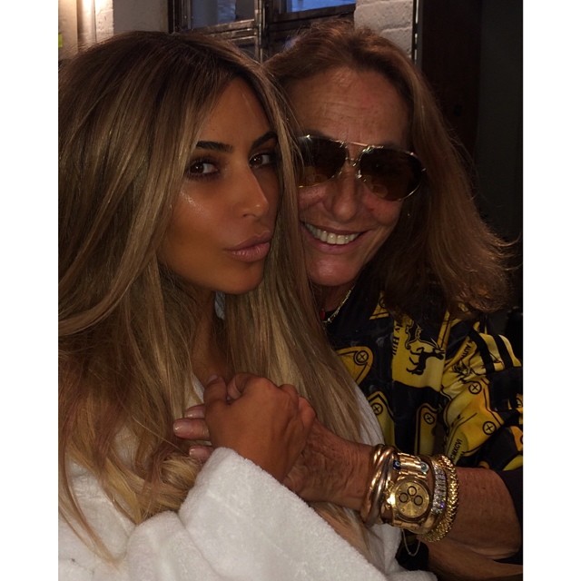 Kim Kardashian is Back to Blonde & Shooting with Carlyne Cerf de Dudzeele