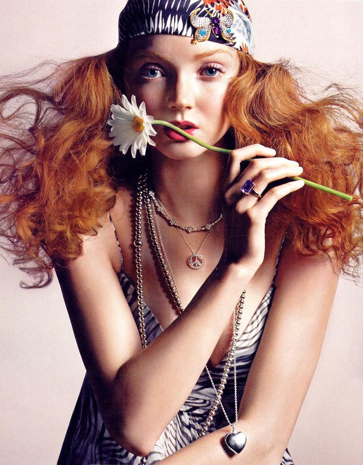  Lily Cole dla Tiffany Co. Kampania F / w 2008 Michael Thompson