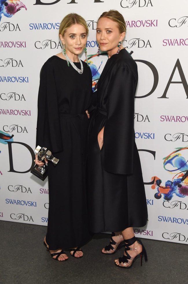 Mary-Kate and Ashley Olsen wore their label, The Row