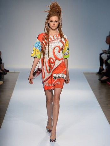 Dreadlocks, Smiley Faces & Mesh at Moschino Spring ’15 Runway Show