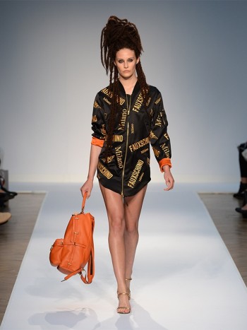 Dreadlocks, Smiley Faces & Mesh at Moschino Spring ’15 Runway Show
