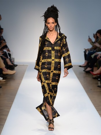 Dreadlocks, Smiley Faces & Mesh at Moschino Spring ’15 Runway Show