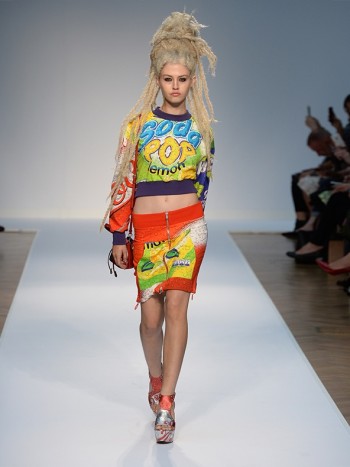 Dreadlocks, Smiley Faces & Mesh at Moschino Spring ’15 Runway Show