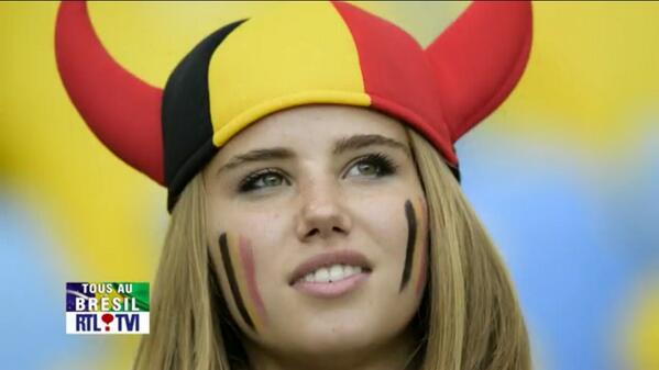 Screen Cap of Axelle Despiegelaere on Jumbo Tron During World Cup. Image: Twitter