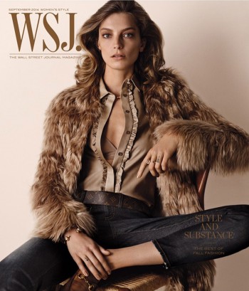 Daria Werbowy Looks 70s Chic on WSJ Magazine September 2014 Cover Daria Werbowy Looks 70s Chic on WSJ Magazine September 2014 Cover