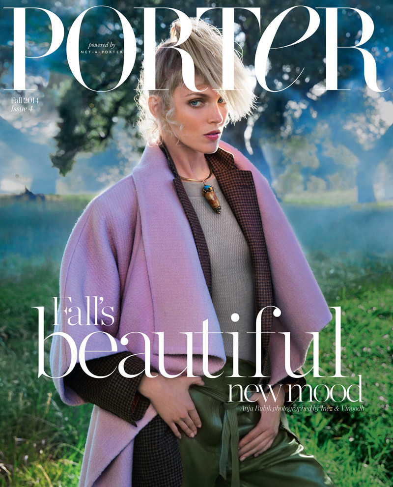 Anja Rubik is Countryside Chic for Porter Magazine Fall 2014 Cover