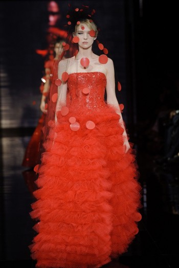 Armani dazzles with ruffles and elegance in Paris couture show