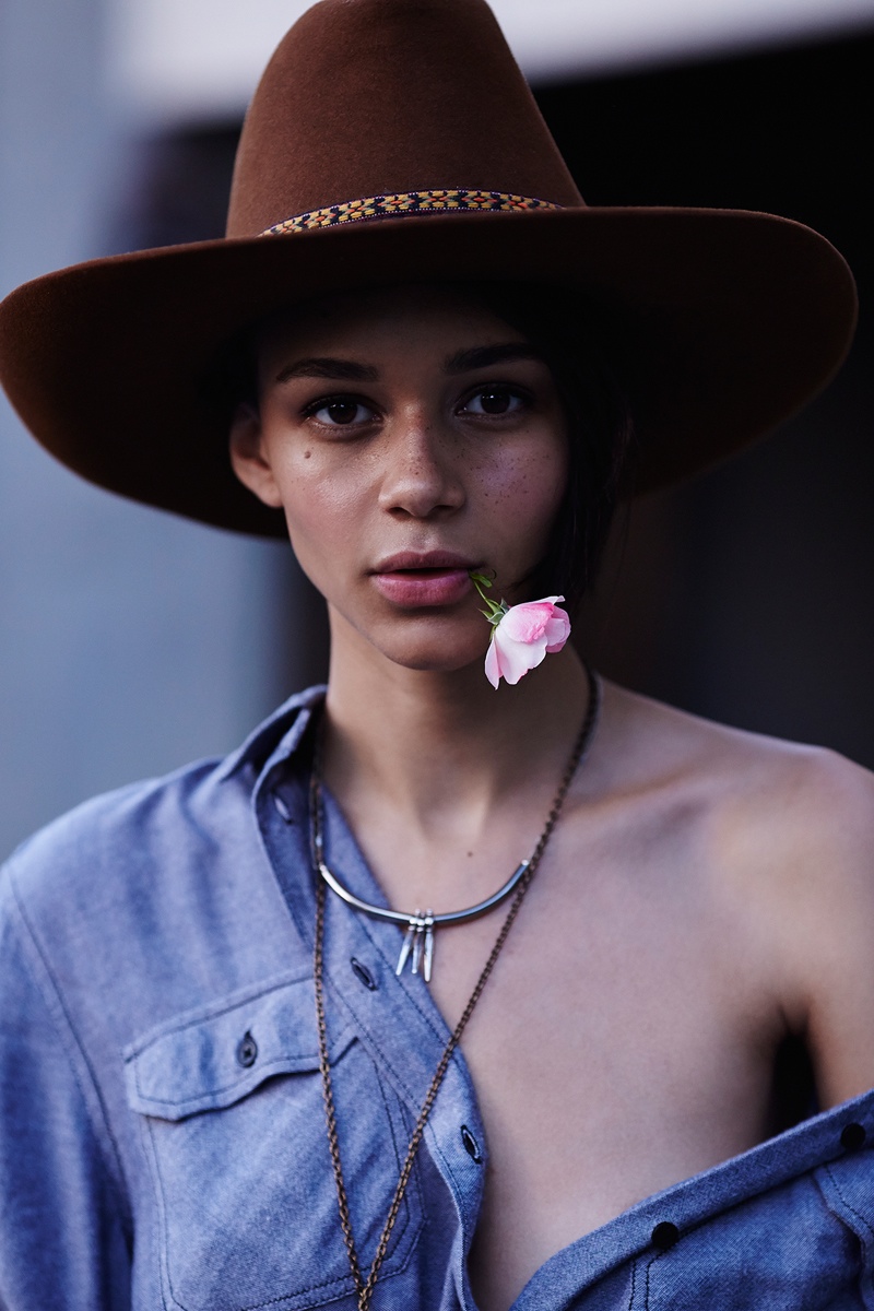 Binx Walton shot by Devyn Galindo for Urban Outfitters Western Collection