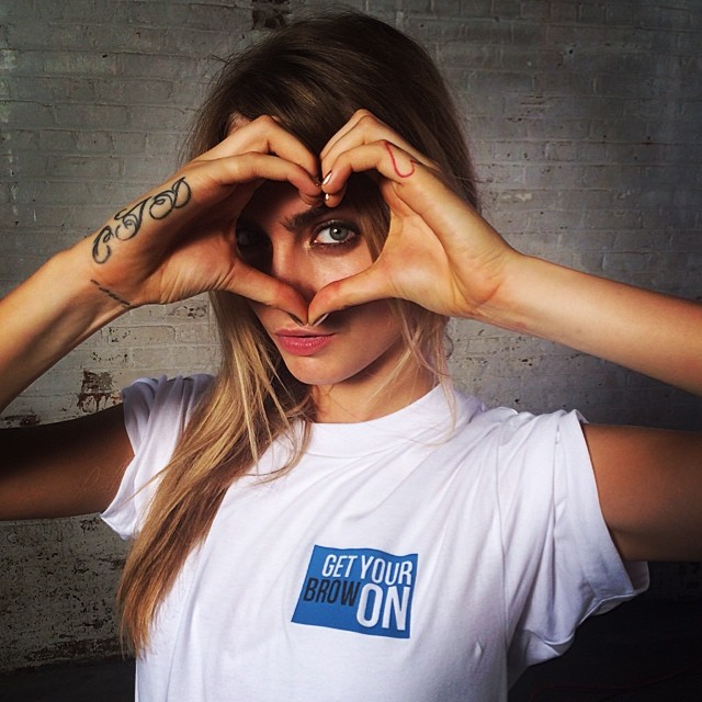 Cara Delevingne shows some love to her followers