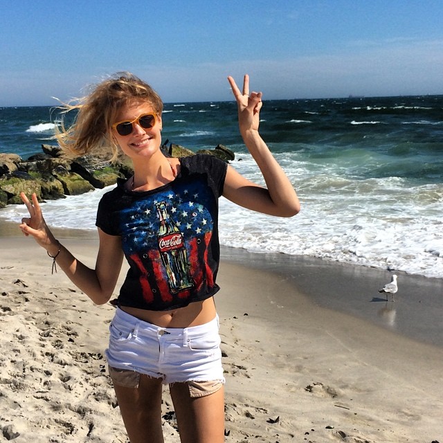 Constance Jablonski has American spirit at the beach