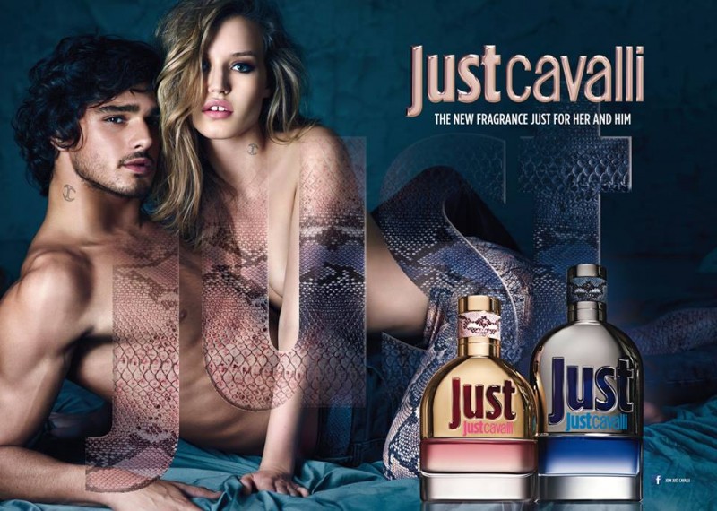 Image: Just Cavalli "Just" fragrance ad starring Georgia May Jagger and Marlon Teixeira