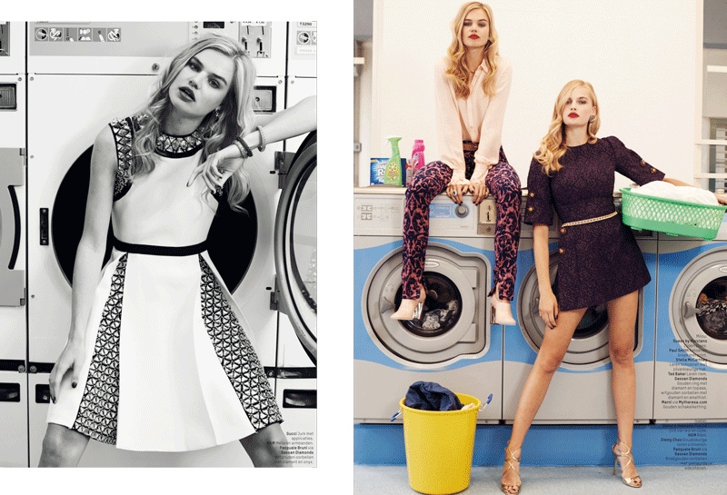 Milou Sluis & Isabel Scholten Go to the Laundromat for L’Officiel Netherlands