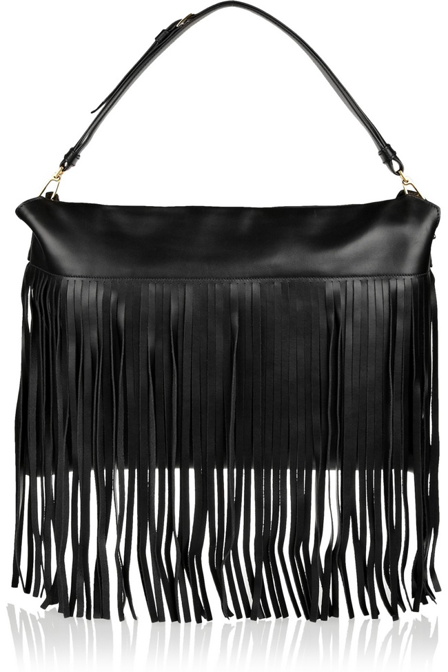 Miu Miu Fringed leather shoulder bag available at Net-a-Porter for $1,950.00