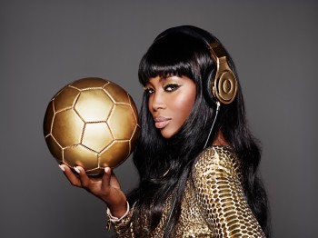 Naomi Campbell Shines in Beats by Dre's "Golden" Shoot for the World Cup Naomi Campbell Shines in Beats by Dre's "Golden" Shoot for the World Cup