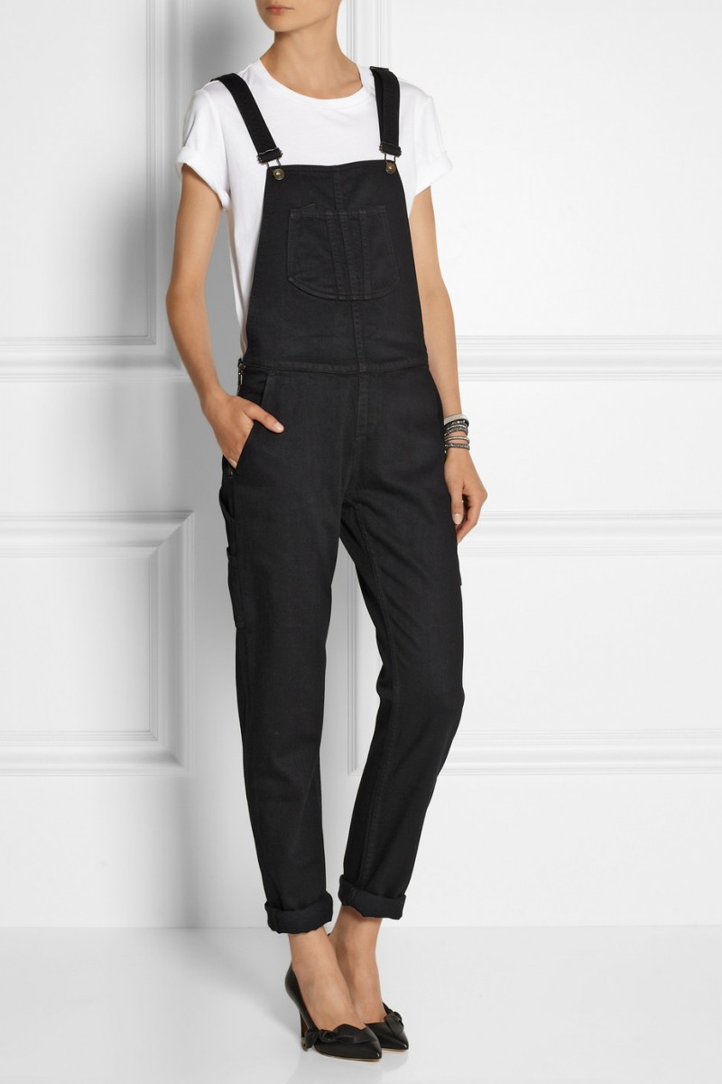 rag & bone Stretch-denim overalls available at Net-a-Porter for $265.00