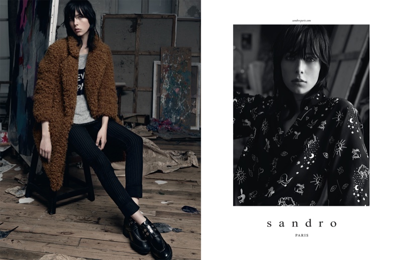 Edie Campbell Lives the Artist’s Life for Sandro Fall 2014 Campaign